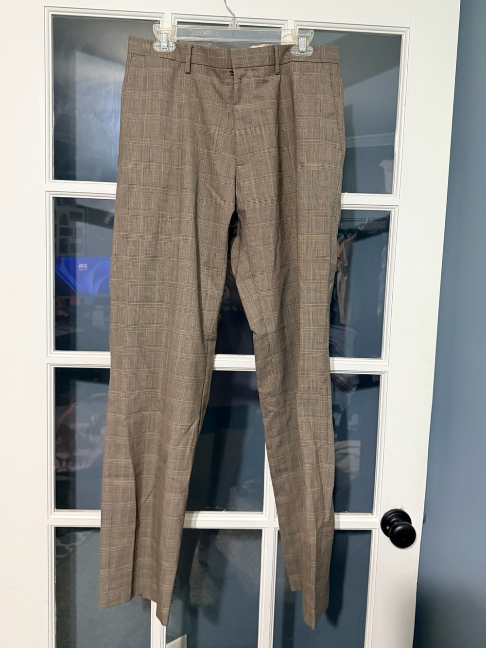 Banana Republic Tan Plaid Dress Pants